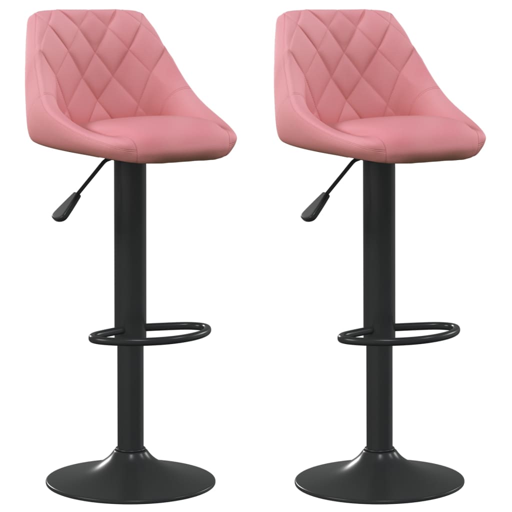 Barkrukken 2 st fluweel roze is nu te koop bij PeponiXL, paradijselijk wonen!