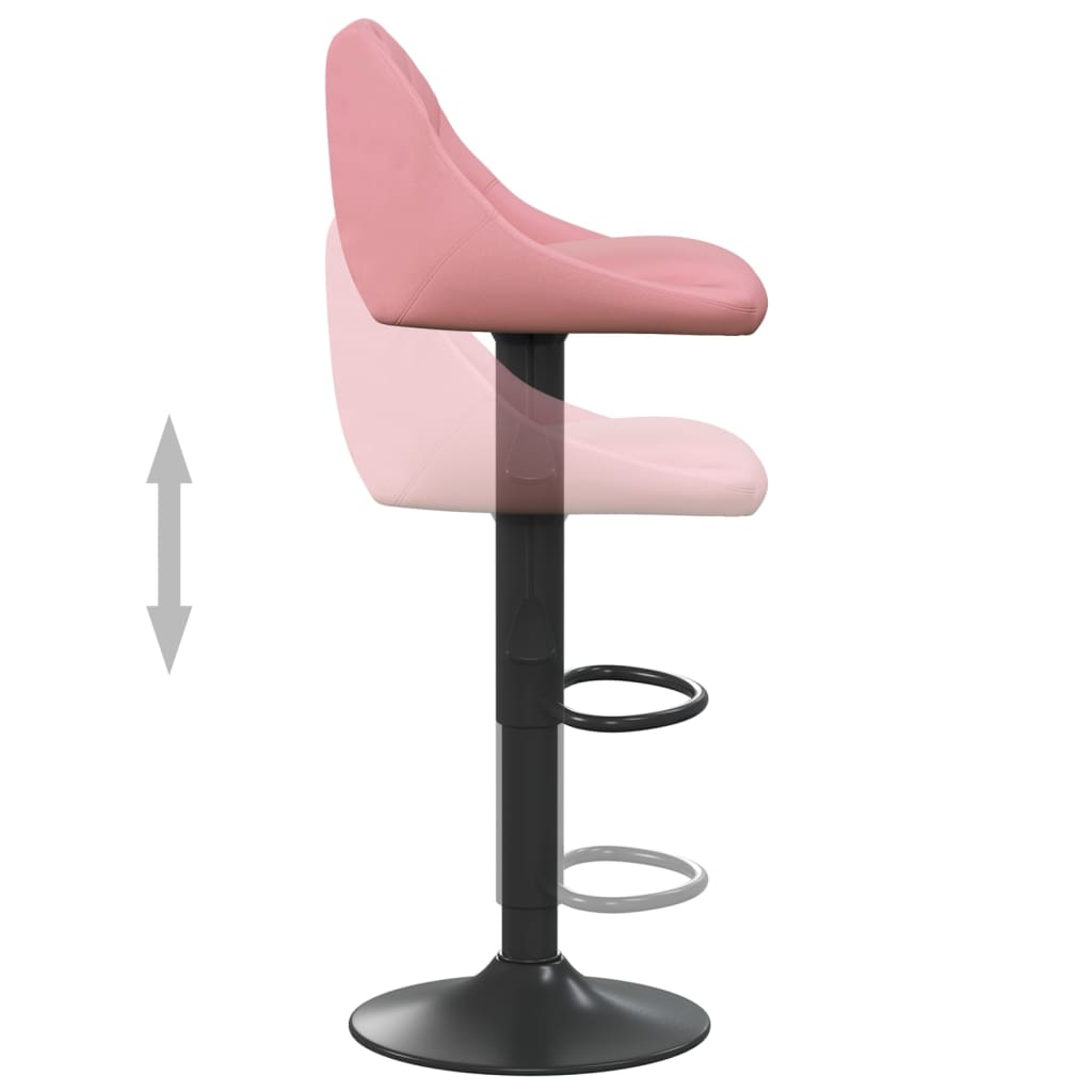 Barkrukken 2 st fluweel roze is nu te koop bij PeponiXL, paradijselijk wonen!