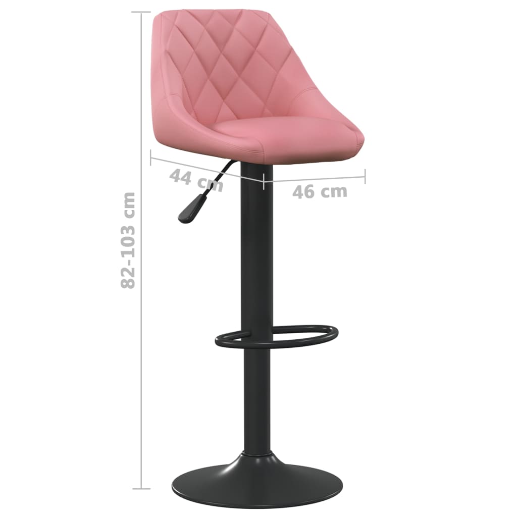Barkrukken 2 st fluweel roze is nu te koop bij PeponiXL, paradijselijk wonen!