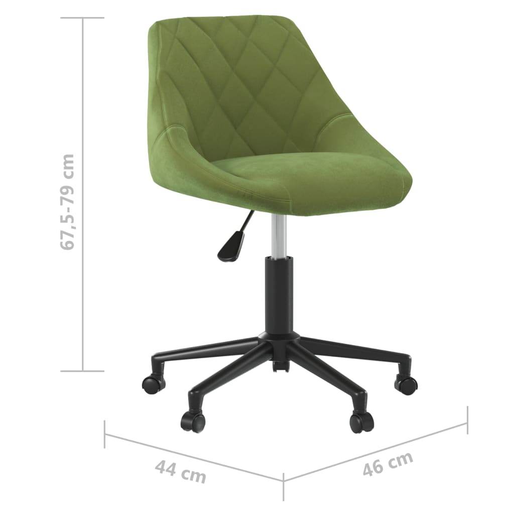 Kantoorstoel draaibaar fluweel lichtgroen is nu te koop bij PeponiXL, paradijselijk wonen!