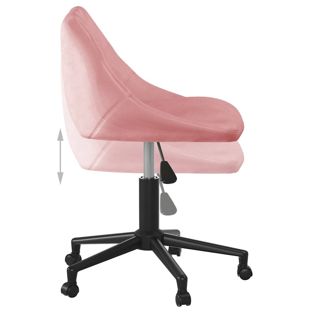Kantoorstoel draaibaar fluweel roze is nu te koop bij PeponiXL, paradijselijk wonen!