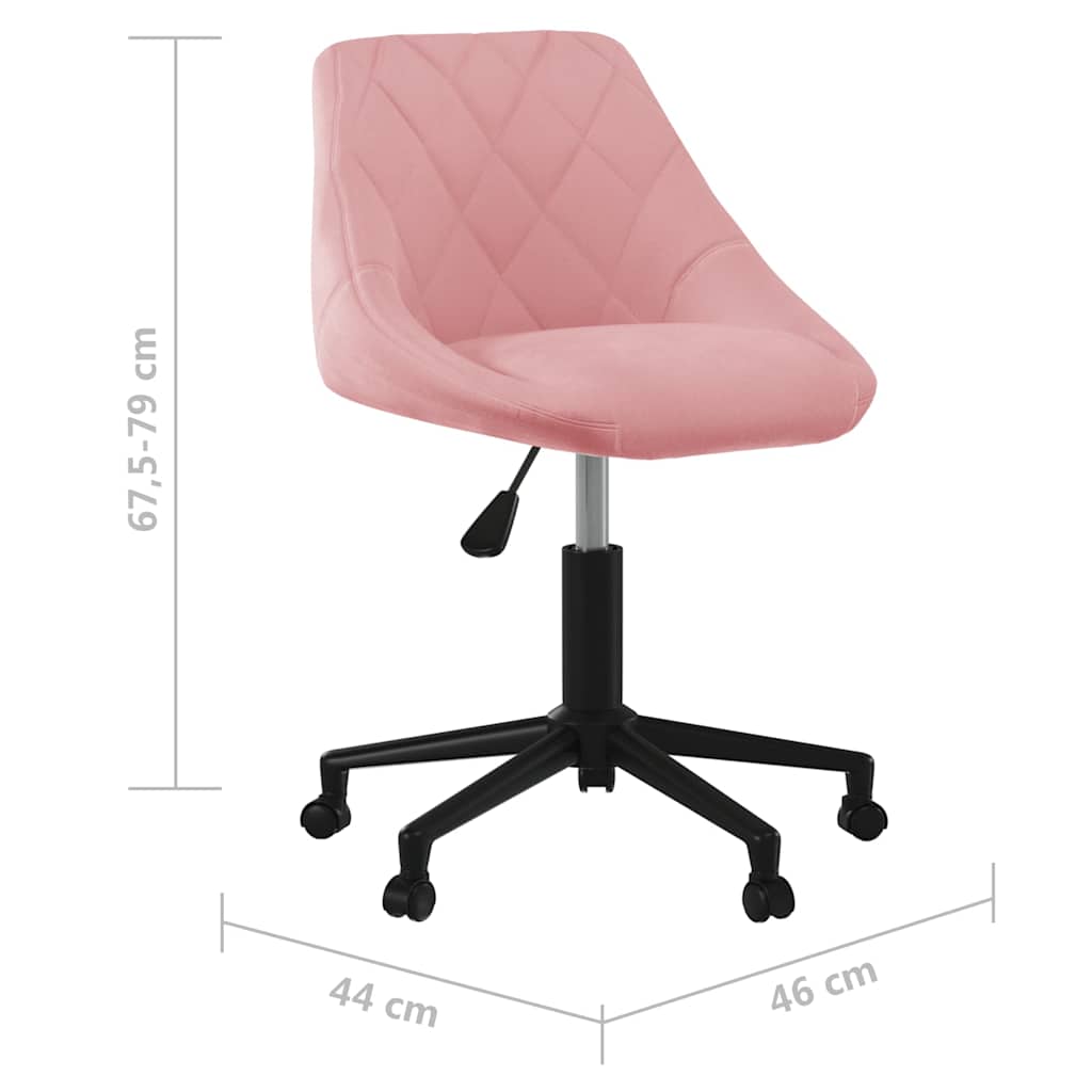 Kantoorstoel draaibaar fluweel roze is nu te koop bij PeponiXL, paradijselijk wonen!