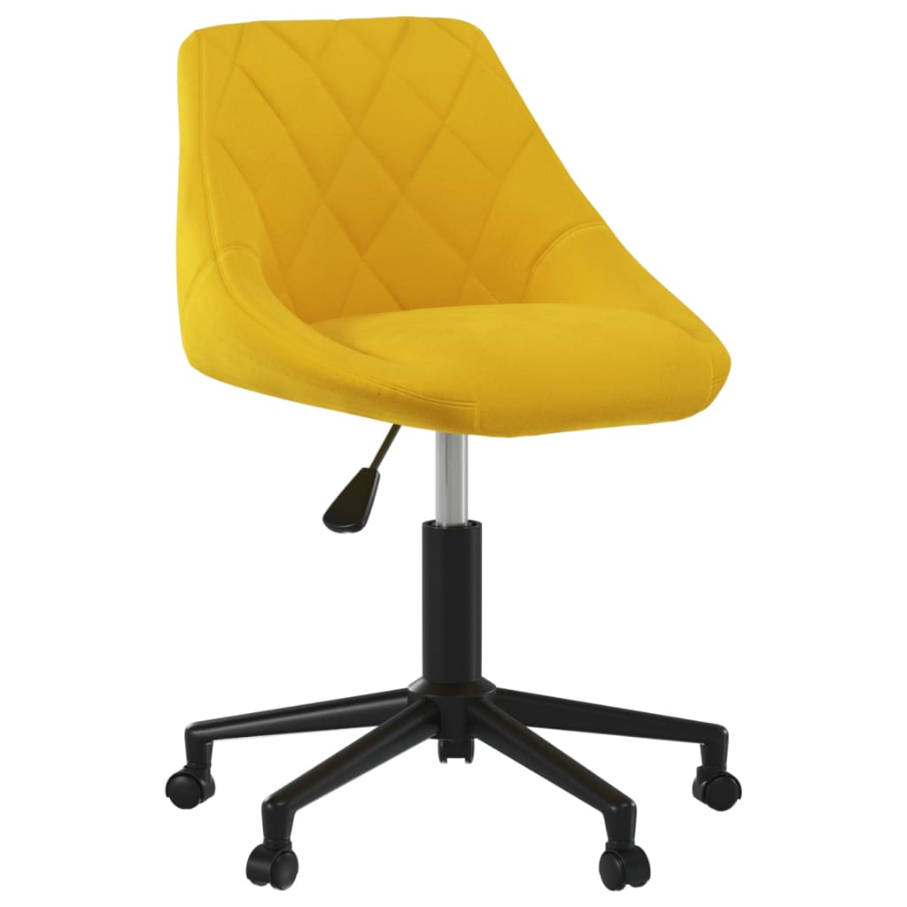 Kantoorstoel draaibaar fluweel mosterdgeel is nu te koop bij PeponiXL, paradijselijk wonen!