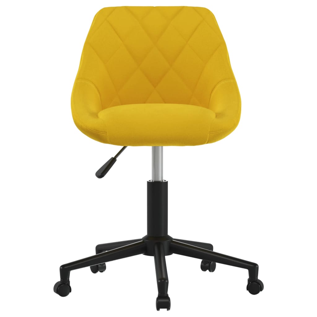 Kantoorstoel draaibaar fluweel mosterdgeel is nu te koop bij PeponiXL, paradijselijk wonen!