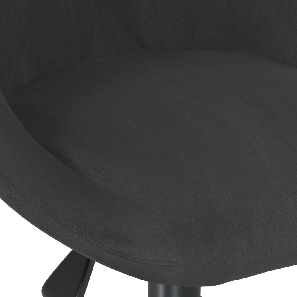 Eetkamerstoelen draaibaar 2 st fluweel zwart is nu te koop bij PeponiXL, paradijselijk wonen!