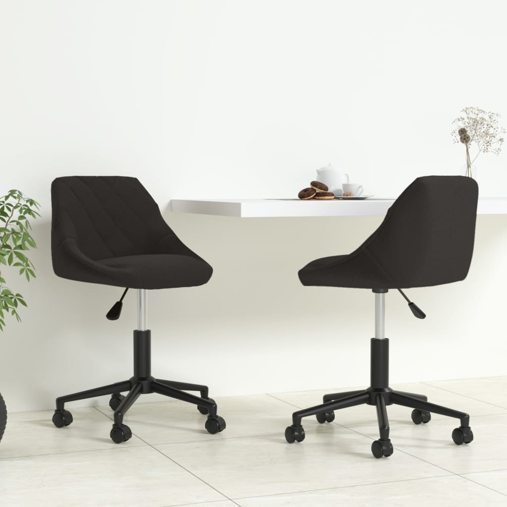 Eetkamerstoelen draaibaar 2 st fluweel zwart is nu te koop bij PeponiXL, paradijselijk wonen!