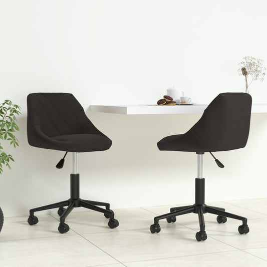 Eetkamerstoelen draaibaar 2 st fluweel zwart is nu te koop bij PeponiXL, paradijselijk wonen!