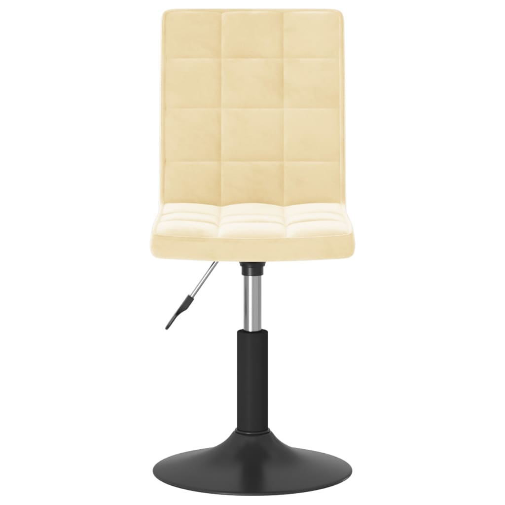 Eetkamerstoelen draaibaar 2 st fluweel crèmekleurig is nu te koop bij PeponiXL, paradijselijk wonen!