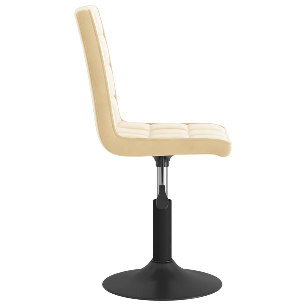 Eetkamerstoelen draaibaar 2 st fluweel crèmekleurig is nu te koop bij PeponiXL, paradijselijk wonen!