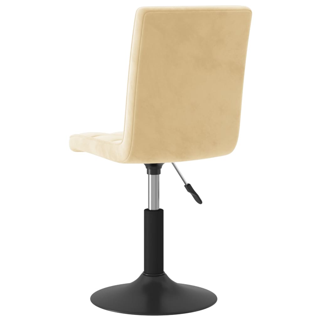 Eetkamerstoelen draaibaar 2 st fluweel crèmekleurig is nu te koop bij PeponiXL, paradijselijk wonen!