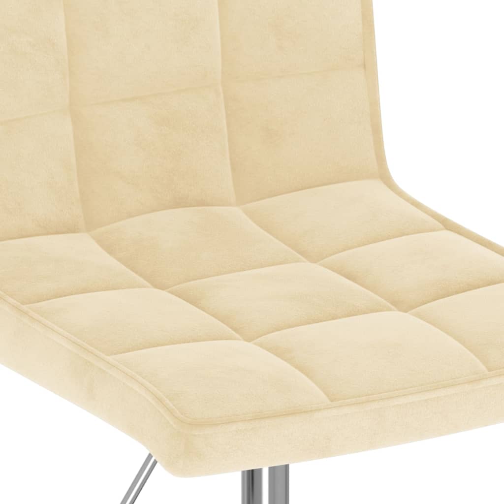 Eetkamerstoelen draaibaar 2 st fluweel crèmekleurig is nu te koop bij PeponiXL, paradijselijk wonen!