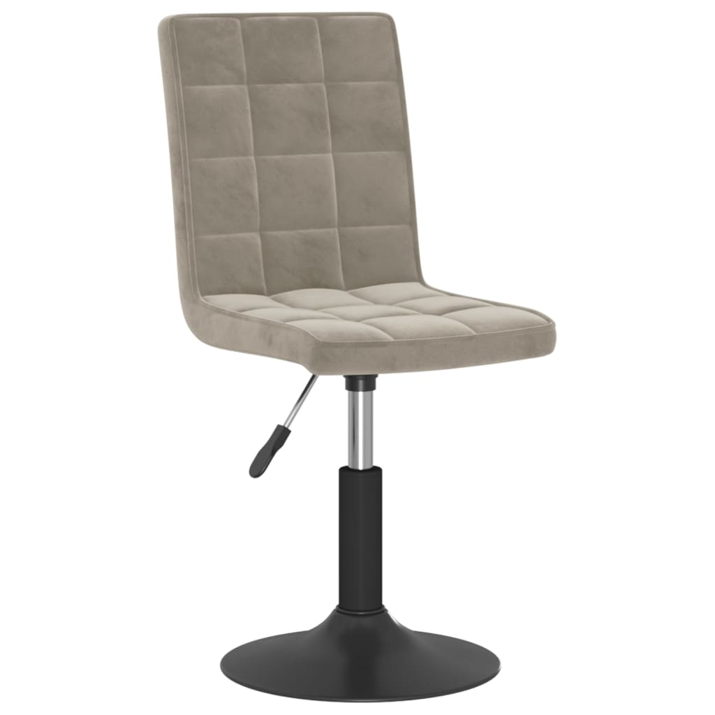 Eetkamerstoelen draaibaar 2 st fluweel lichtgrijs is nu te koop bij PeponiXL, paradijselijk wonen!