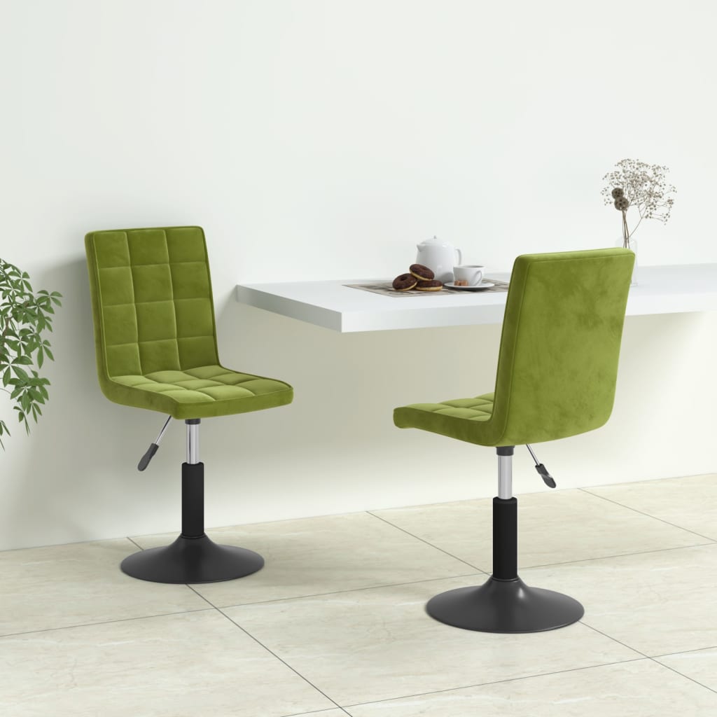Eetkamerstoelen draaibaar 2 st fluweel lichtgroen is nu te koop bij PeponiXL, paradijselijk wonen!