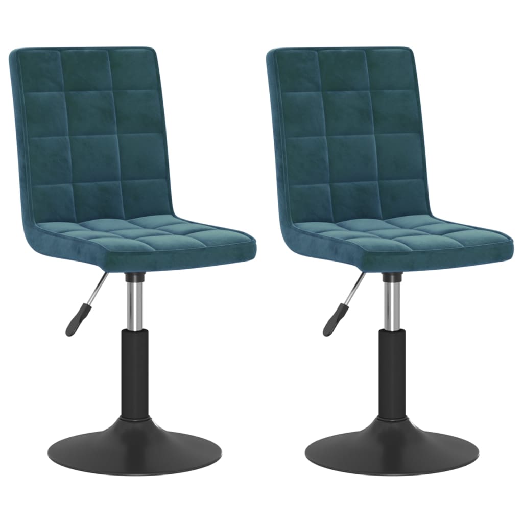 Eetkamerstoelen draaibaar 2 st fluweel blauw is nu te koop bij PeponiXL, paradijselijk wonen!