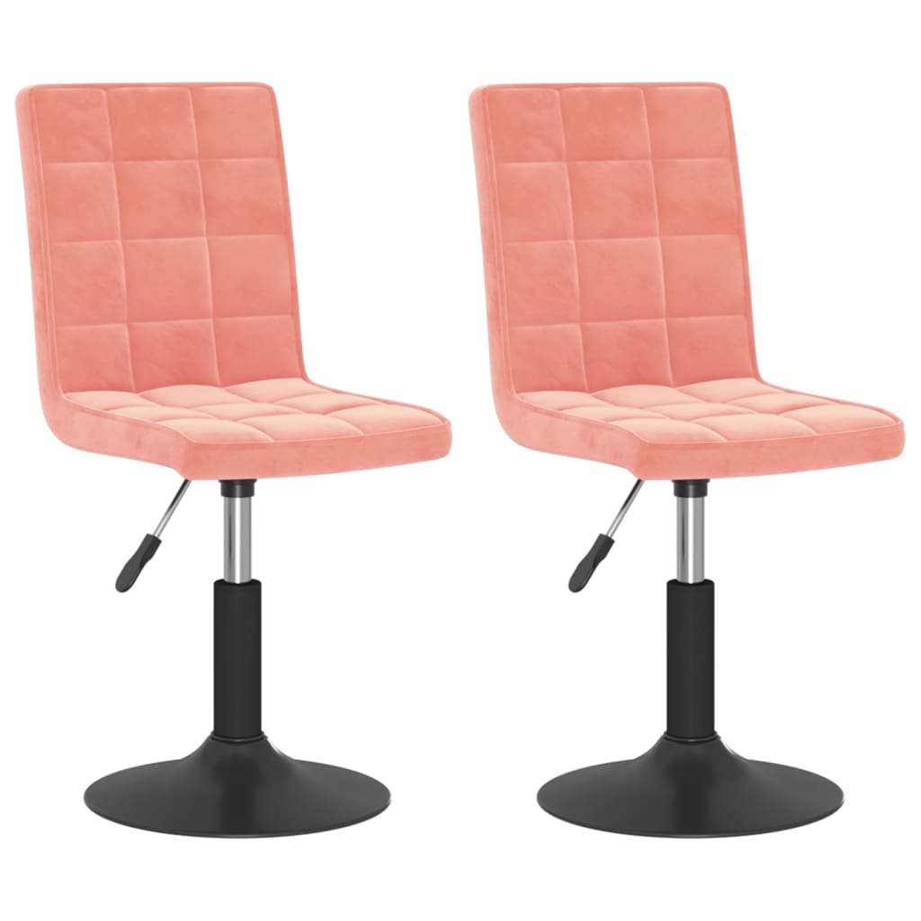 Eetkamerstoelen draaibaar 2 st fluweel roze is nu te koop bij PeponiXL, paradijselijk wonen!