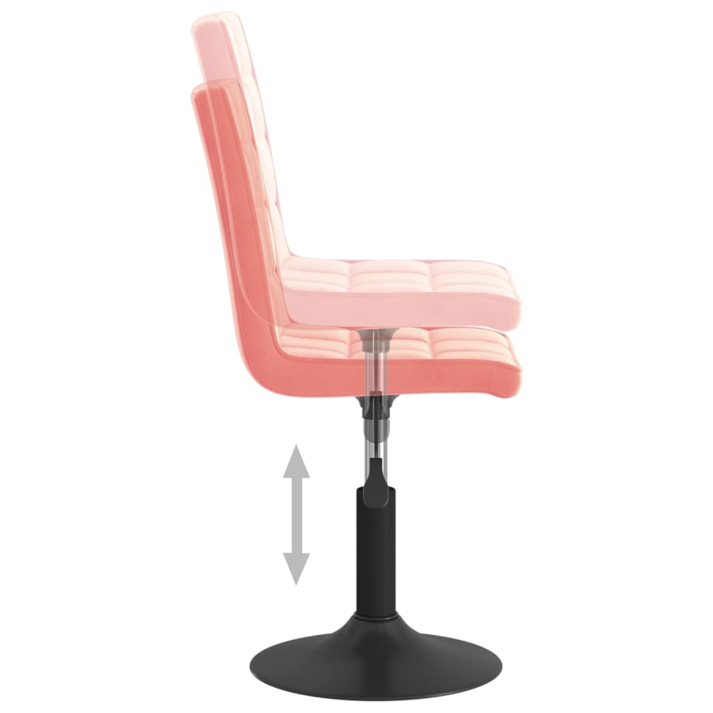 Eetkamerstoelen draaibaar 2 st fluweel roze is nu te koop bij PeponiXL, paradijselijk wonen!