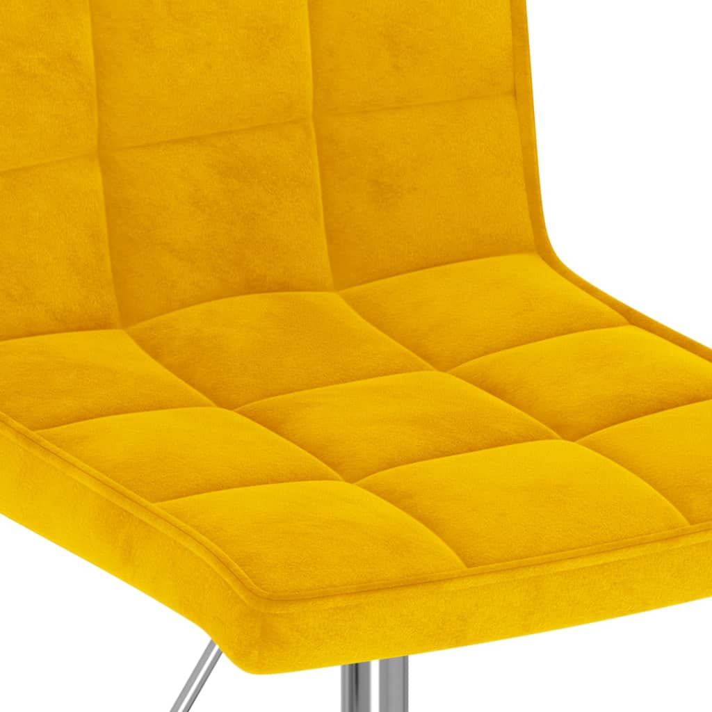 Eetkamerstoelen draaibaar 2 st fluweel mosterdgeel is nu te koop bij PeponiXL, paradijselijk wonen!