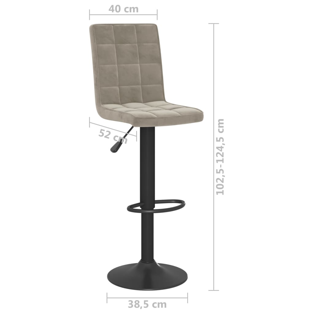 Barkruk fluweel lichtgrijs is nu te koop bij PeponiXL, paradijselijk wonen!