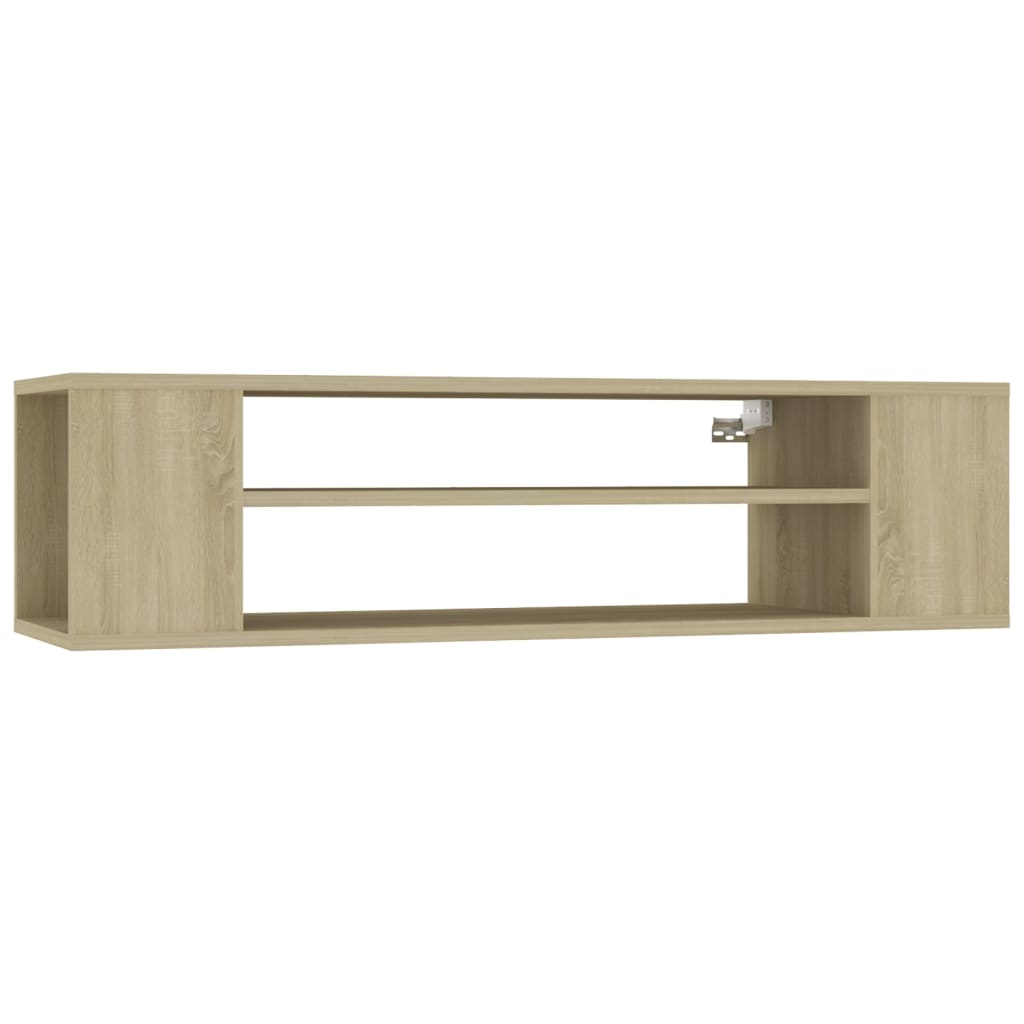 Tv-hangmeubel 100x30x26,5 cm bewerkt hout sonoma eikenkleurig is nu te koop bij PeponiXL, paradijselijk wonen!