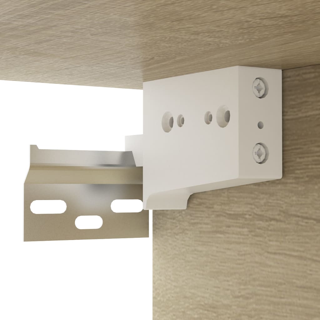 Tv-hangmeubel 100x30x26,5 cm bewerkt hout sonoma eikenkleurig is nu te koop bij PeponiXL, paradijselijk wonen!