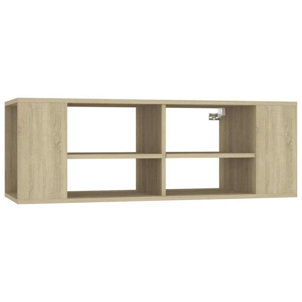 Tv-wandmeubel 102x35x35 cm bewerkt hout sonoma eikenkleurig is nu te koop bij PeponiXL, paradijselijk wonen!