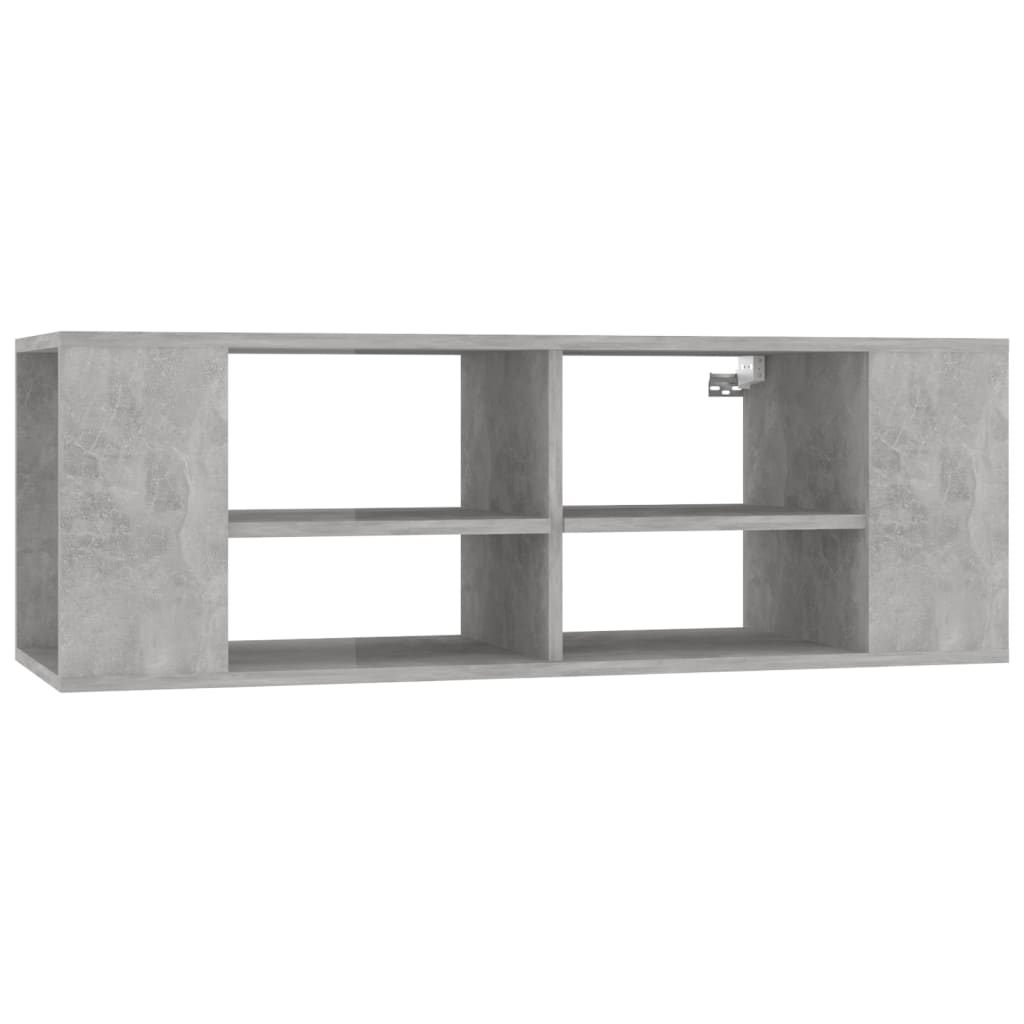 Tv-wandmeubel 102x35x35 cm bewerkt hout betongrijs is nu te koop bij PeponiXL, paradijselijk wonen!