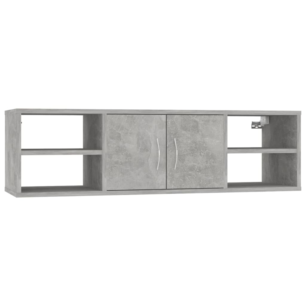 Wandschap 102x30x29 cm bewerkt hout betongrijs is nu te koop bij PeponiXL, paradijselijk wonen!