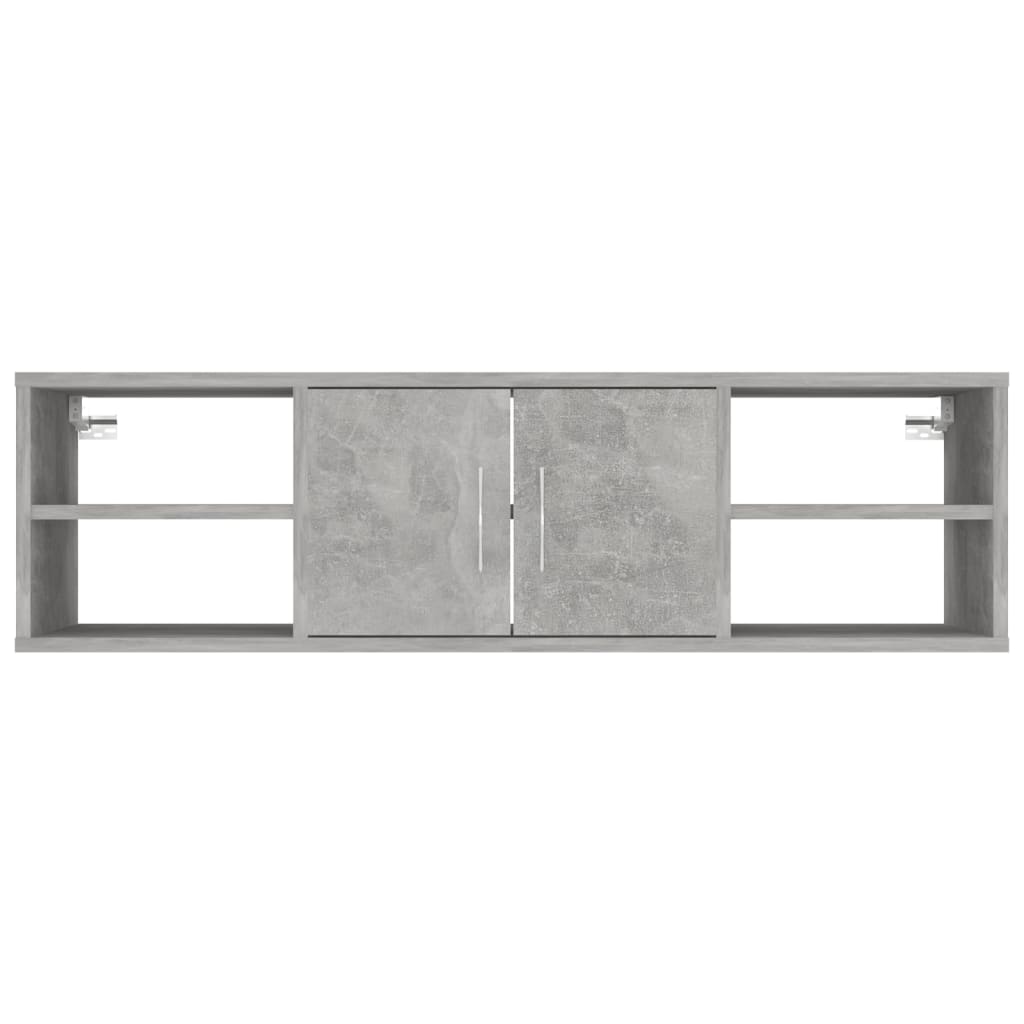 Wandschap 102x30x29 cm bewerkt hout betongrijs is nu te koop bij PeponiXL, paradijselijk wonen!