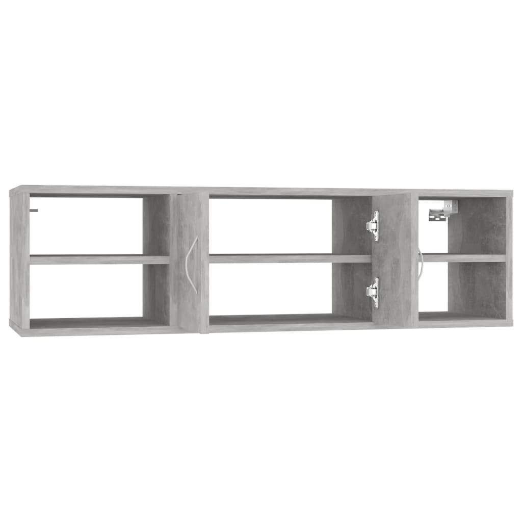 Wandschap 102x30x29 cm bewerkt hout betongrijs is nu te koop bij PeponiXL, paradijselijk wonen!