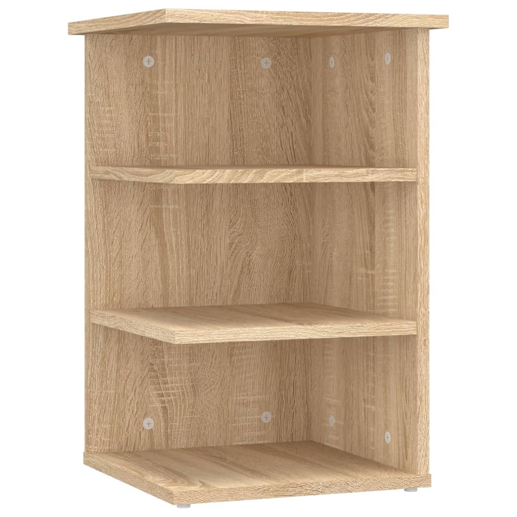 Bijzetkast 35x35x55 cm bewerkt hout sonoma eikenkleurig is nu te koop bij PeponiXL, paradijselijk wonen!