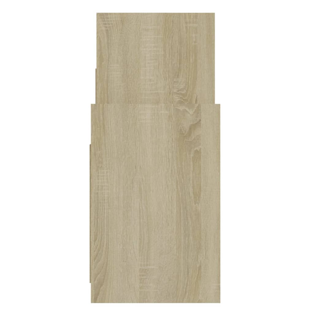 Bijzetkast 60x26x60 cm bewerkt hout sonoma eikenkleurig is nu te koop bij PeponiXL, paradijselijk wonen!