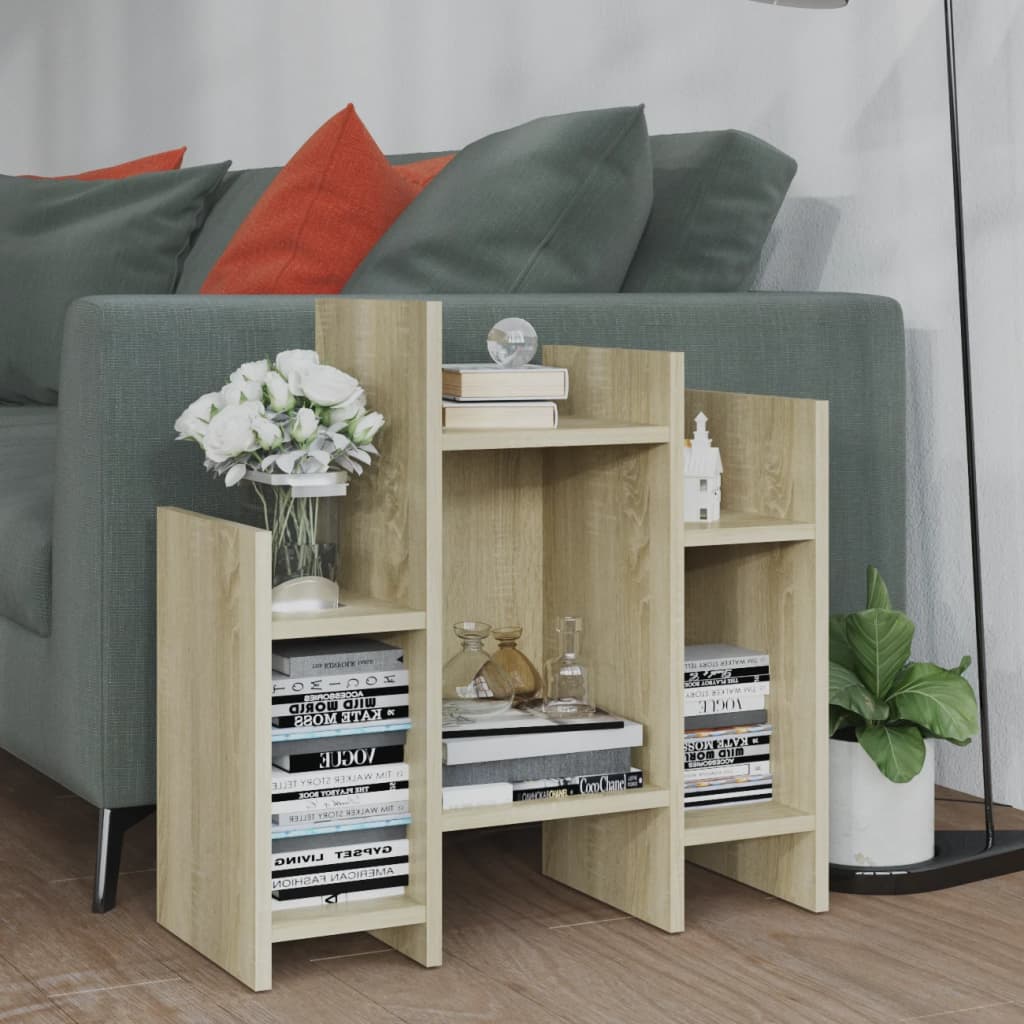 Bijzetkast 60x26x60 cm bewerkt hout sonoma eikenkleurig is nu te koop bij PeponiXL, paradijselijk wonen!