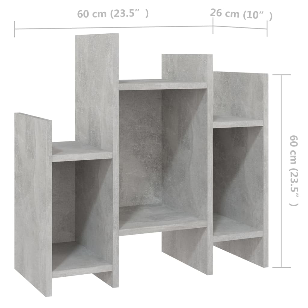 Bijzetkast 60x26x60 cm bewerkt hout betongrijs is nu te koop bij PeponiXL, paradijselijk wonen!