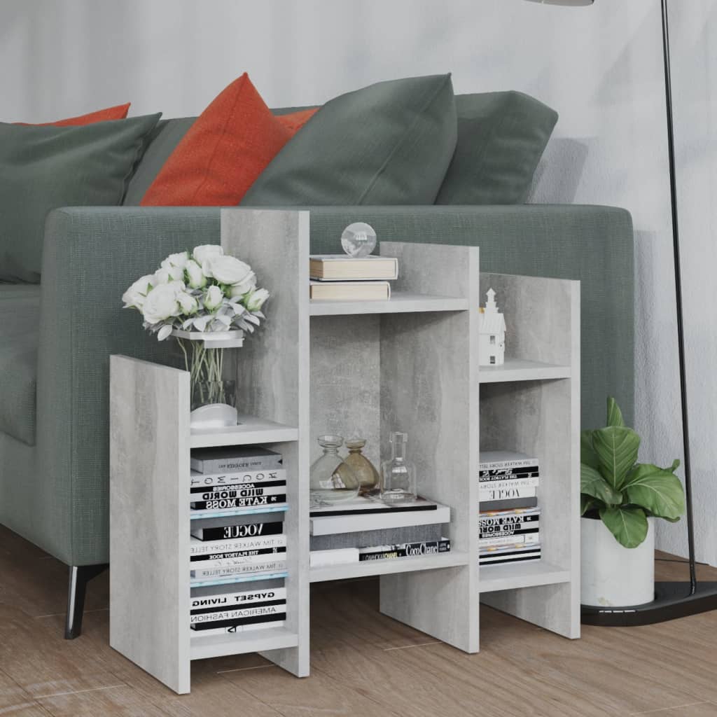 Bijzetkast 60x26x60 cm bewerkt hout betongrijs is nu te koop bij PeponiXL, paradijselijk wonen!