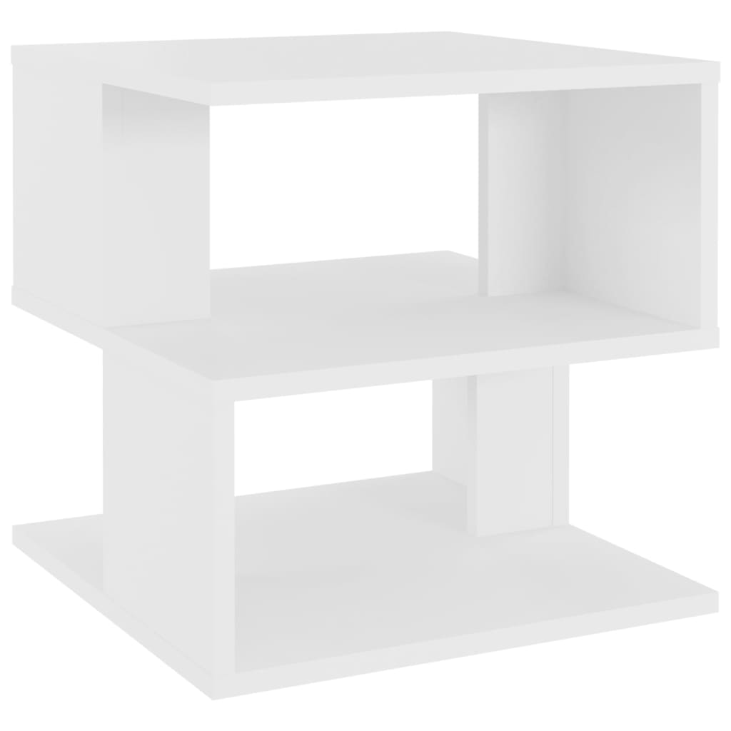 Bijzettafel 40x40x40 cm bewerkt hout wit is nu te koop bij PeponiXL, paradijselijk wonen!
