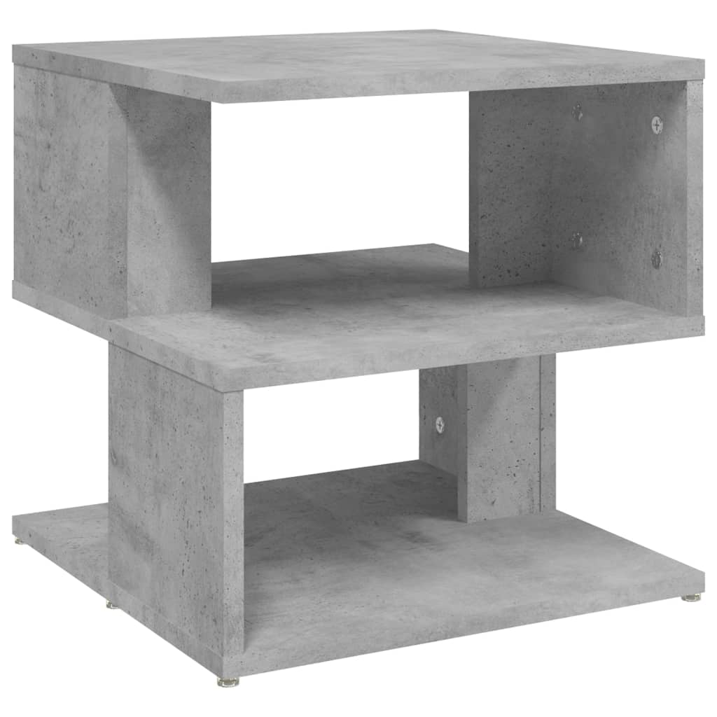 Bijzettafel 40x40x40 cm bewerkt hout betongrijs is nu te koop bij PeponiXL, paradijselijk wonen!