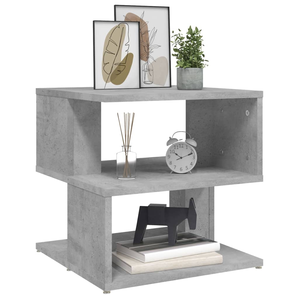 Bijzettafel 40x40x40 cm bewerkt hout betongrijs is nu te koop bij PeponiXL, paradijselijk wonen!