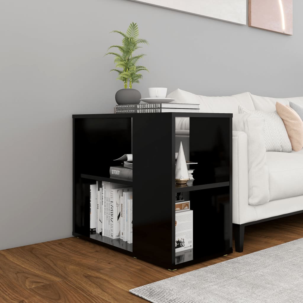 Bijzetkast 60x30x50 cm bewerkt hout zwart is nu te koop bij PeponiXL, paradijselijk wonen!