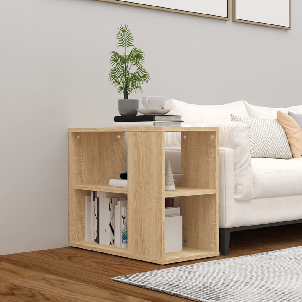 Bijzetkast 60x30x50 cm bewerkt hout sonoma eikenkleurig is nu te koop bij PeponiXL, paradijselijk wonen!