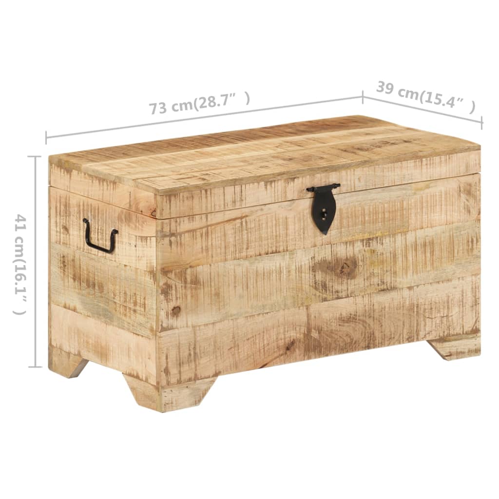 Opbergkist massief ruw mangohout is nu te koop bij PeponiXL, paradijselijk wonen!