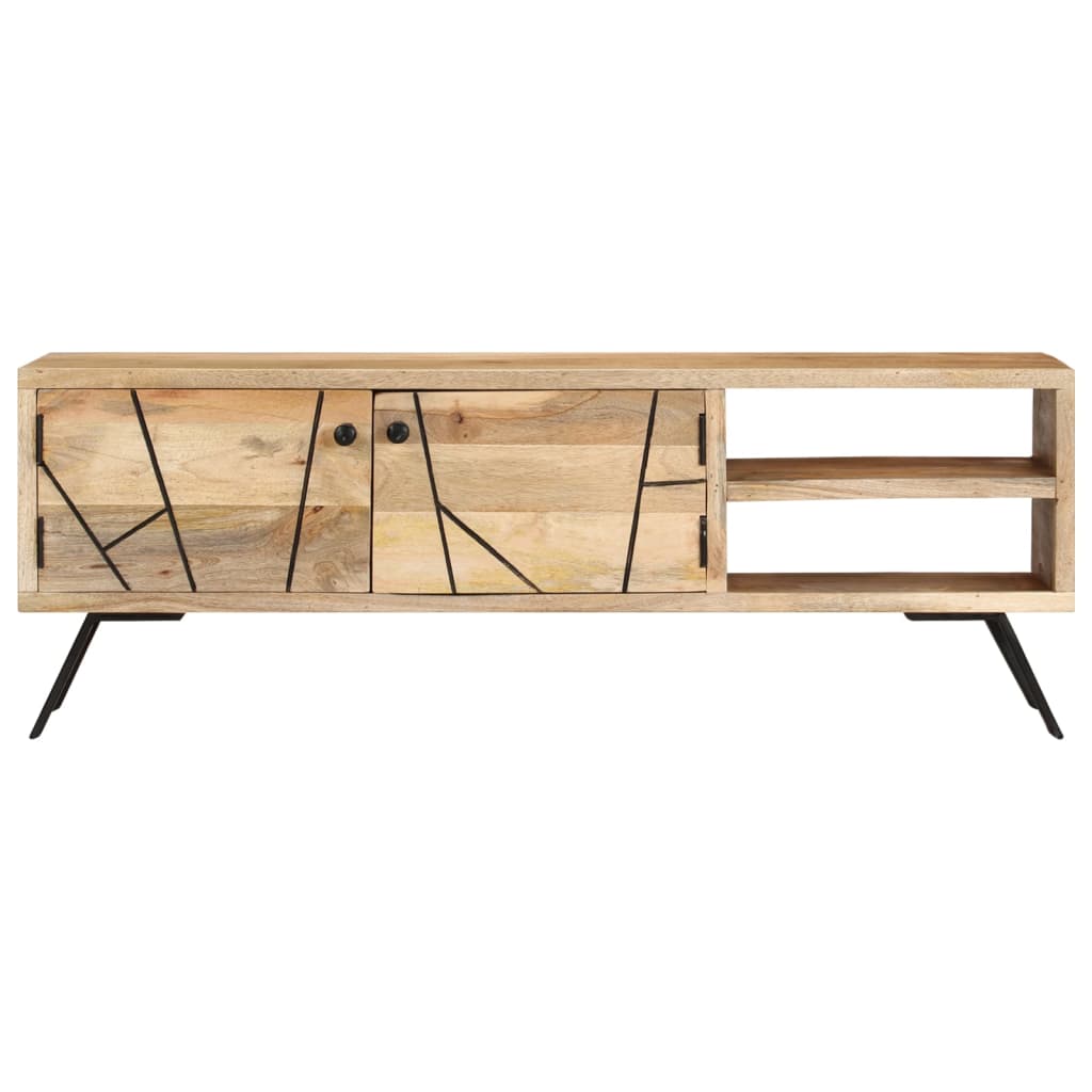 Tv-meubel 110x30x40 cm massief mangohout is nu te koop bij PeponiXL, paradijselijk wonen!