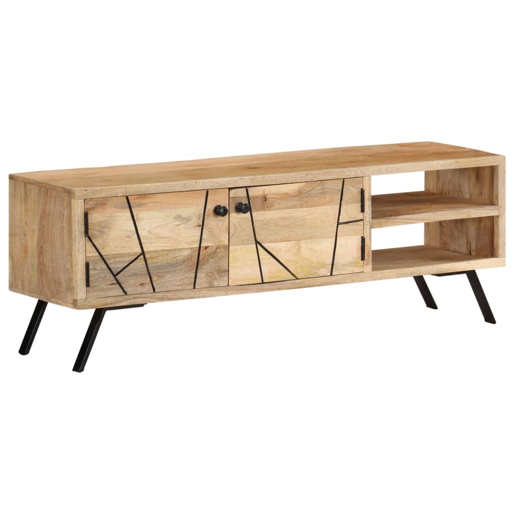 Tv-meubel 110x30x40 cm massief mangohout is nu te koop bij PeponiXL, paradijselijk wonen!