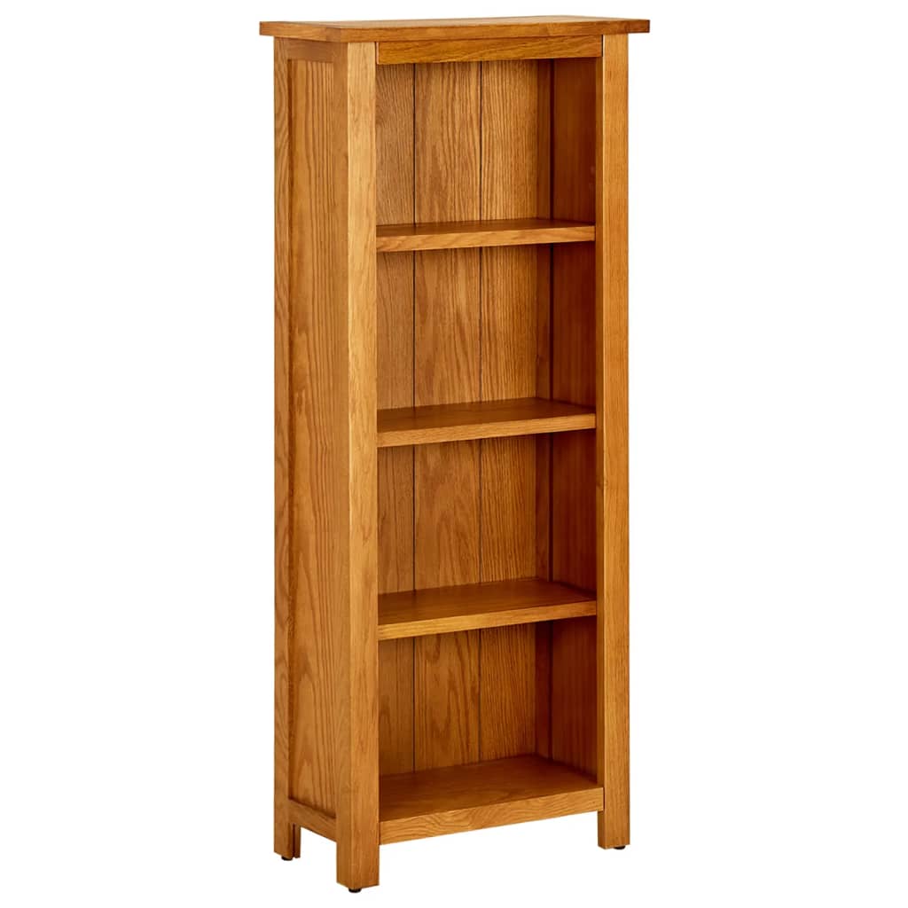 Boekenkast met 4 schappen 45x22x110 cm massief eikenhout is nu te koop bij PeponiXL, paradijselijk wonen!