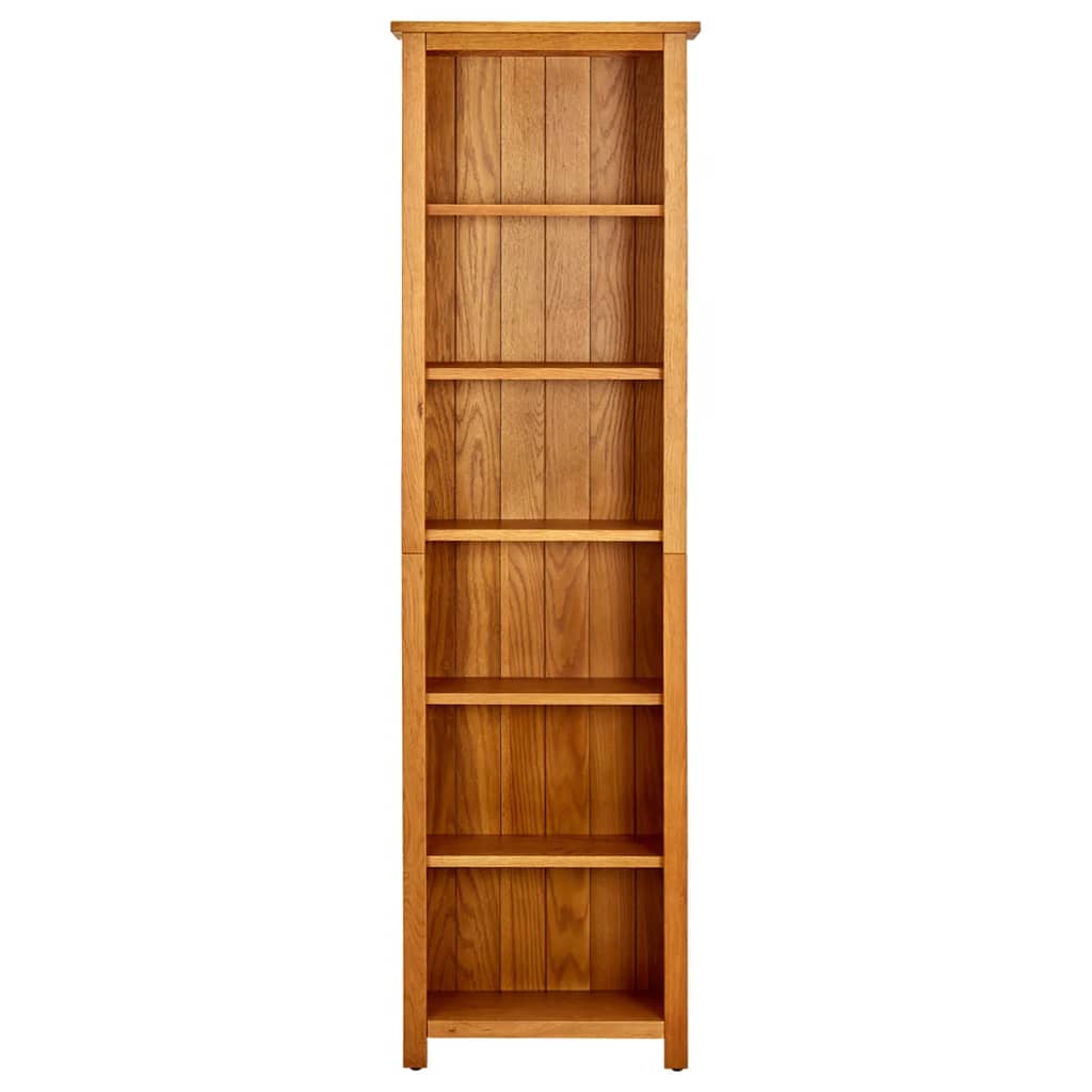 Boekenkast met 6 schappen 52x22x180 cm massief eikenhout is nu te koop bij PeponiXL, paradijselijk wonen!
