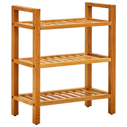 Schoenenrek met 3 schappen 50x27x60 cm massief eikenhout is nu te koop bij PeponiXL, paradijselijk wonen!
