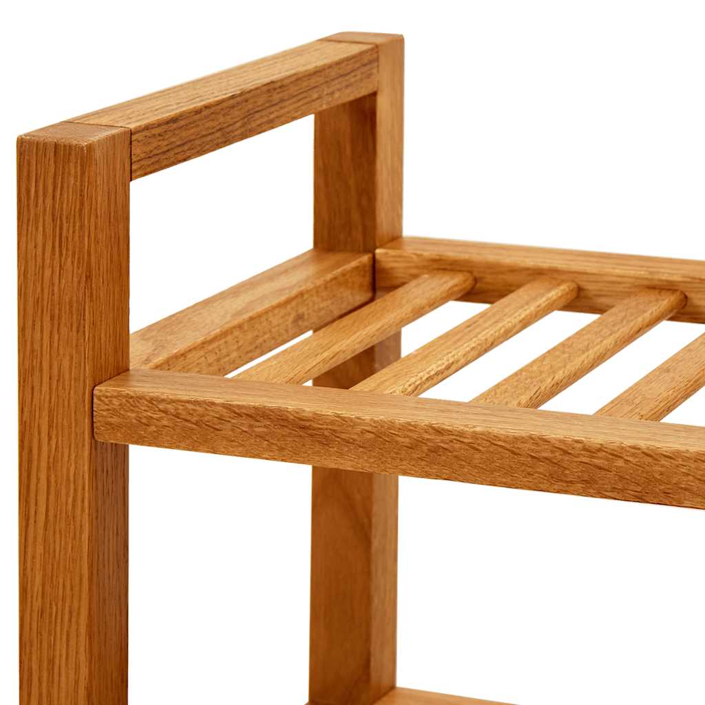 Schoenenrek met 3 schappen 50x27x60 cm massief eikenhout is nu te koop bij PeponiXL, paradijselijk wonen!