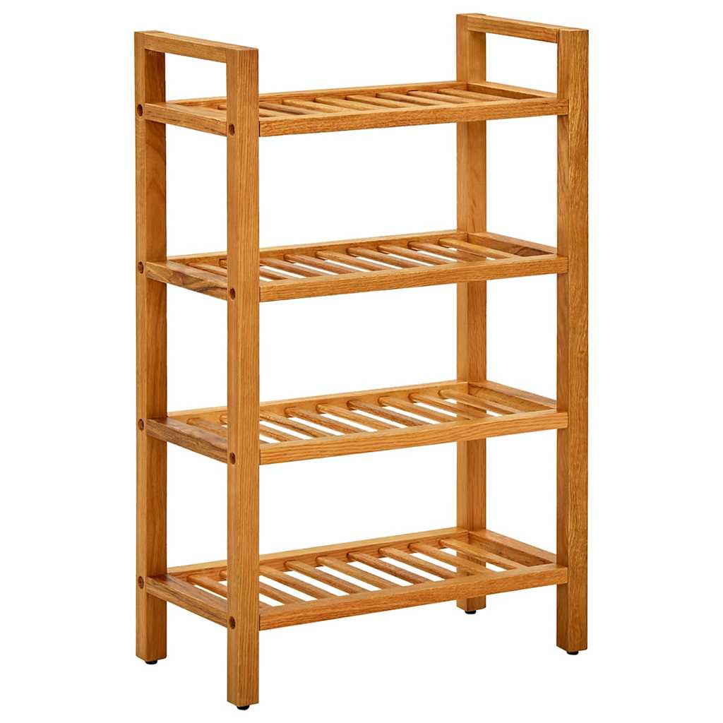 Schoenenrek met 4 schappen 50x27x80 cm massief eikenhout is nu te koop bij PeponiXL, paradijselijk wonen!