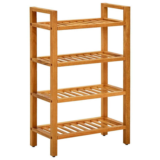 Schoenenrek met 4 schappen 50x27x80 cm massief eikenhout is nu te koop bij PeponiXL, paradijselijk wonen!