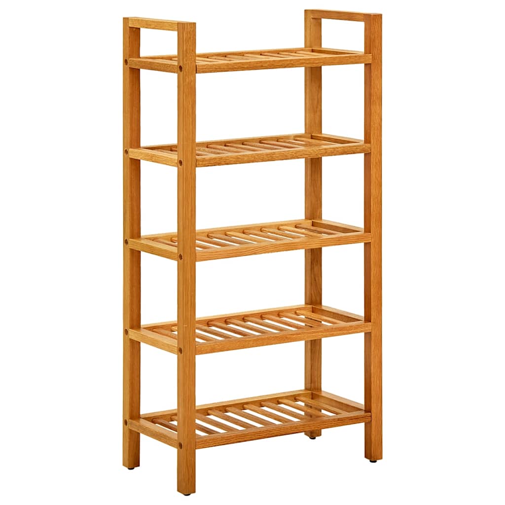 Schoenenrek met 5 schappen 50x27x100 cm massief eikenhout is nu te koop bij PeponiXL, paradijselijk wonen!