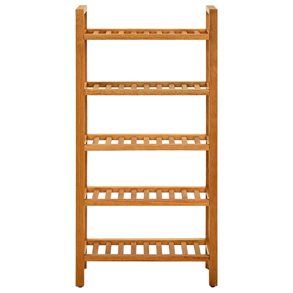 Schoenenrek met 5 schappen 50x27x100 cm massief eikenhout is nu te koop bij PeponiXL, paradijselijk wonen!